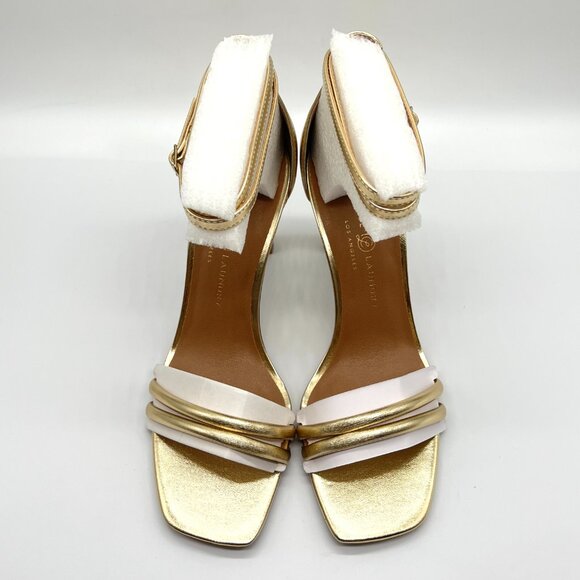 Chinese Laundry Womens Size 9.5 Jasmine Metallic Gold Heels Dress Sandals Shoes - Picture 3 of 16